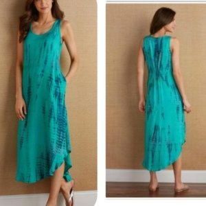 Soft Surroundings Paradise Found Tie Dye Maxi Dress L